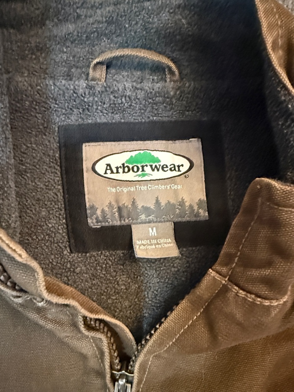 Arborwear Men's Brown Canvas Zip-Up Field Jacket - Picture 2 of 7